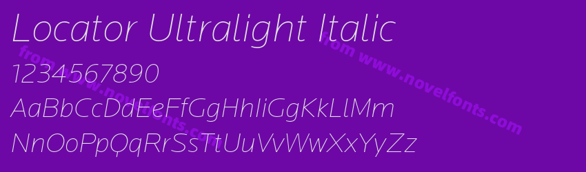 Locator Ultralight ItalicPreview Locator Ultralight ItalicPreview