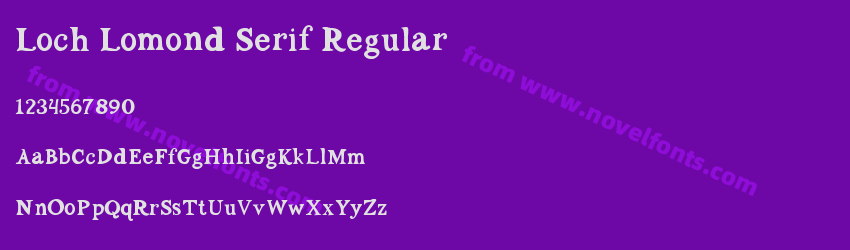Loch Lomond Serif RegularPreview Loch Lomond Serif RegularPreview