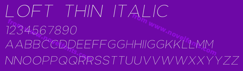 Loft Thin ItalicPreview Loft Thin ItalicPreview