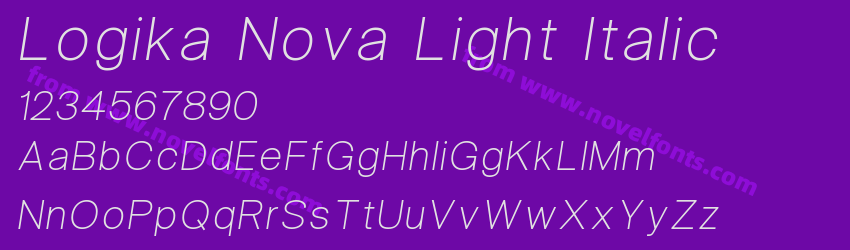 Logika Nova Light ItalicPreview Logika Nova Light ItalicPreview