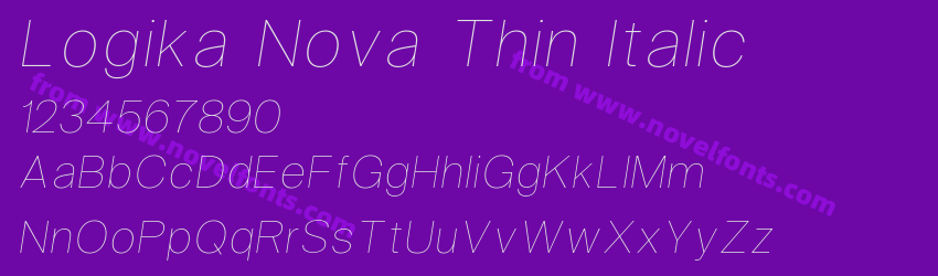 Logika Nova Thin ItalicPreview Logika Nova Thin ItalicPreview