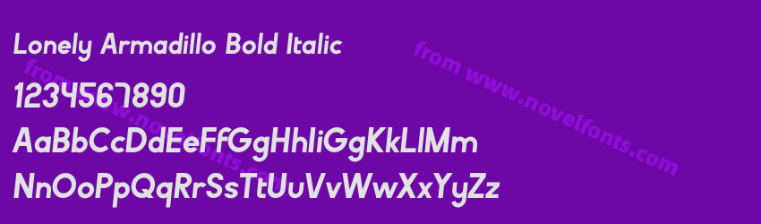 Lonely Armadillo Bold ItalicPreview Lonely Armadillo Bold ItalicPreview