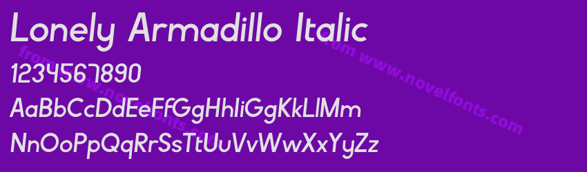 Lonely Armadillo ItalicPreview Lonely Armadillo ItalicPreview