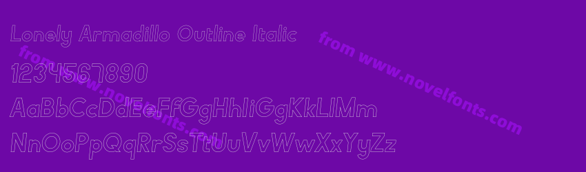 Lonely Armadillo Outline ItalicPreview Lonely Armadillo Outline ItalicPreview