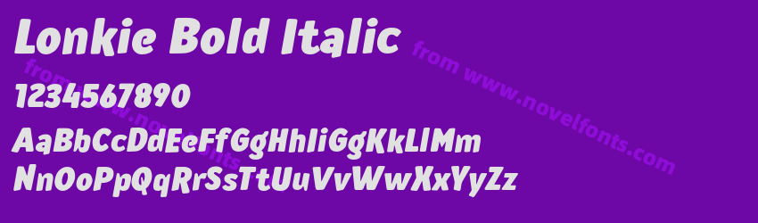 Lonkie Bold ItalicPreview Lonkie Bold ItalicPreview