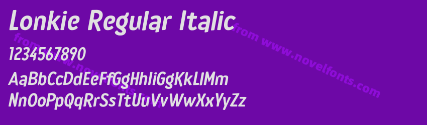 Lonkie Regular ItalicPreview Lonkie Regular ItalicPreview