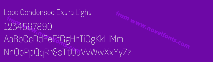 Loos Condensed Extra LightPreview Loos Condensed Extra LightPreview