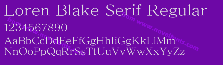 Loren Blake Serif RegularPreview Loren Blake Serif RegularPreview