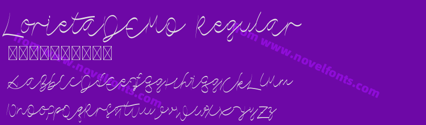 LorietaDEMO RegularPreview LorietaDEMO RegularPreview