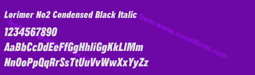 Lorimer No2 Condensed Black ItalicPreview Lorimer No2 Condensed Black ItalicPreview