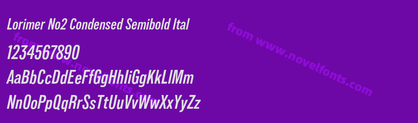 Lorimer No2 Condensed Semibold ItalPreview Lorimer No2 Condensed Semibold ItalPreview