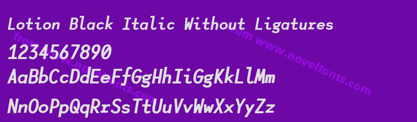 Lotion Black Italic Without LigaturesPreview Lotion Black Italic Without LigaturesPreview