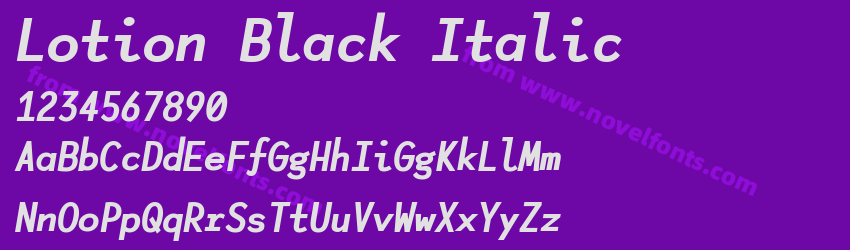 Lotion Black ItalicPreview Lotion Black ItalicPreview