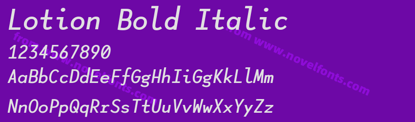 Lotion Bold ItalicPreview Lotion Bold ItalicPreview