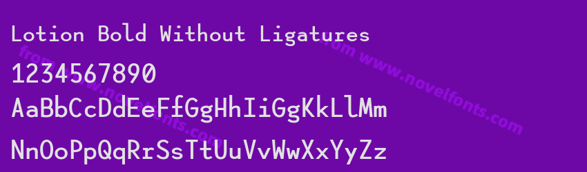 Lotion Bold Without LigaturesPreview Lotion Bold Without LigaturesPreview