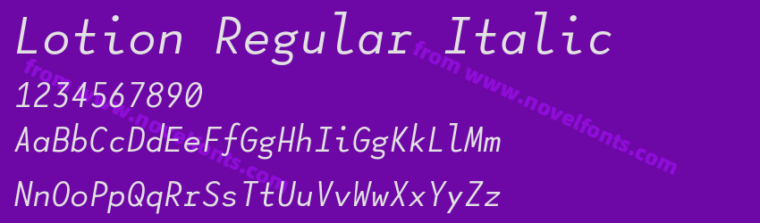 Lotion Regular ItalicPreview Lotion Regular ItalicPreview