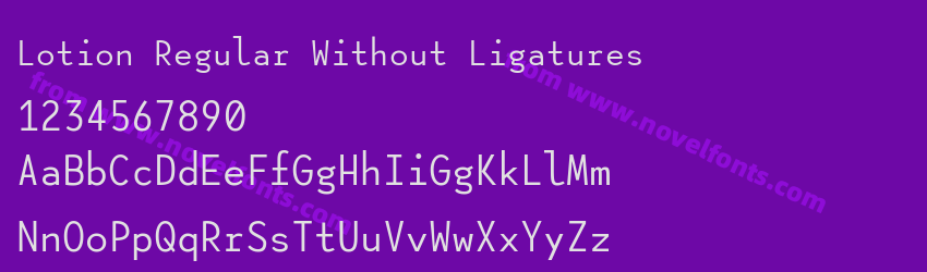 Lotion Regular Without LigaturesPreview Lotion Regular Without LigaturesPreview
