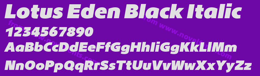 Lotus Eden Black ItalicPreview Lotus Eden Black ItalicPreview