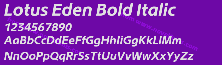 Lotus Eden Bold ItalicPreview Lotus Eden Bold ItalicPreview