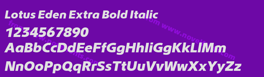Lotus Eden Extra Bold ItalicPreview Lotus Eden Extra Bold ItalicPreview