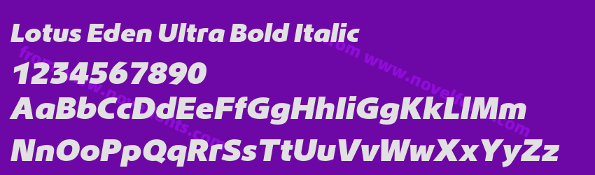 Lotus Eden Ultra Bold ItalicPreview Lotus Eden Ultra Bold ItalicPreview