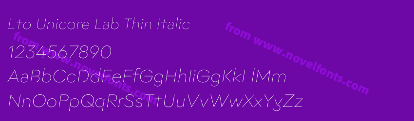 Lto Unicore Lab Thin ItalicPreview Lto Unicore Lab Thin ItalicPreview