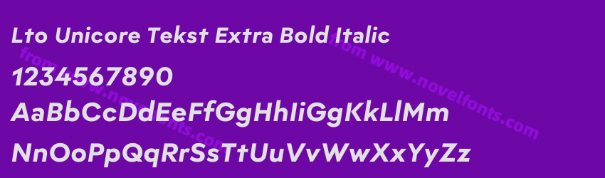 Lto Unicore Tekst Extra Bold ItalicPreview Lto Unicore Tekst Extra Bold ItalicPreview
