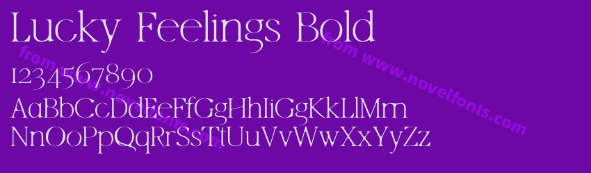 Lucky Feelings BoldPreview Lucky Feelings BoldPreview