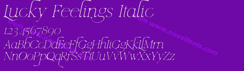 Lucky Feelings ItalicPreview Lucky Feelings ItalicPreview