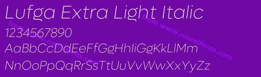 Lufga Extra Light ItalicPreview Lufga Extra Light ItalicPreview