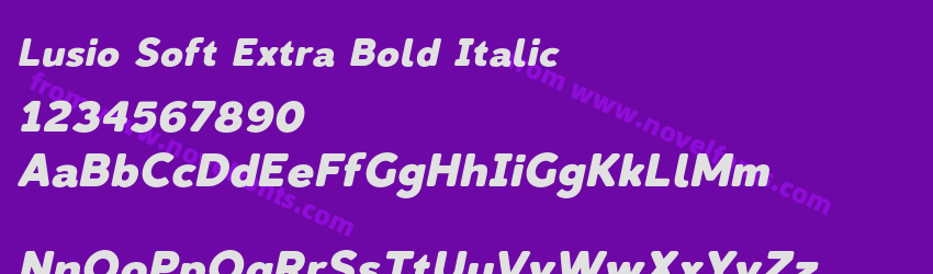 Lusio Soft Extra Bold ItalicPreview Lusio Soft Extra Bold ItalicPreview