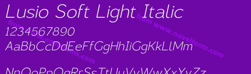 Lusio Soft Light ItalicPreview Lusio Soft Light ItalicPreview