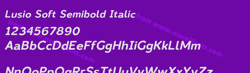 Lusio Soft Semibold ItalicPreview Lusio Soft Semibold ItalicPreview