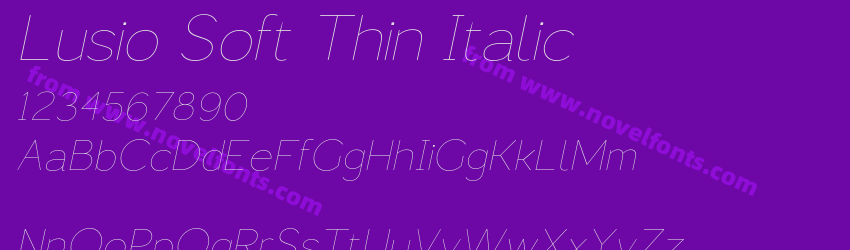 Lusio Soft Thin ItalicPreview Lusio Soft Thin ItalicPreview