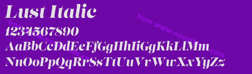 Lust ItalicPreview Lust ItalicPreview