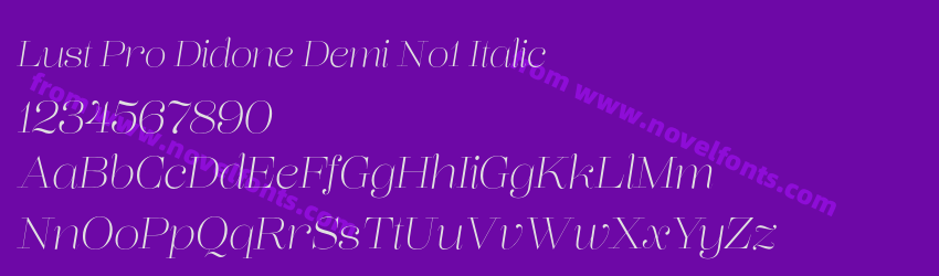 Lust Pro Didone Demi No1 ItalicPreview Lust Pro Didone Demi No1 ItalicPreview