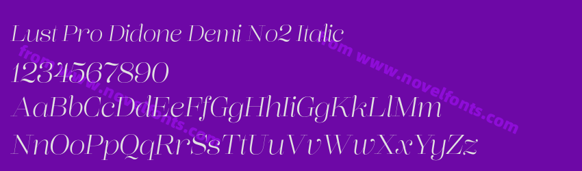 Lust Pro Didone Demi No2 ItalicPreview Lust Pro Didone Demi No2 ItalicPreview