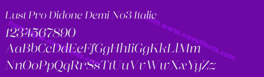 Lust Pro Didone Demi No3 ItalicPreview Lust Pro Didone Demi No3 ItalicPreview
