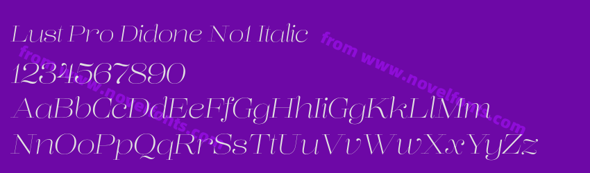 Lust Pro Didone No1 ItalicPreview Lust Pro Didone No1 ItalicPreview