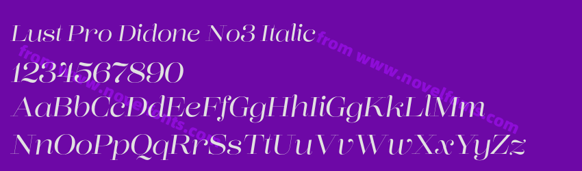 Lust Pro Didone No3 ItalicPreview Lust Pro Didone No3 ItalicPreview