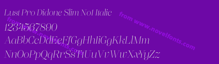 Lust Pro Didone Slim No1 ItalicPreview Lust Pro Didone Slim No1 ItalicPreview