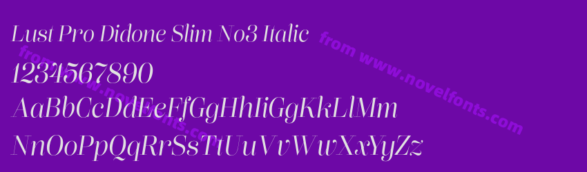 Lust Pro Didone Slim No3 ItalicPreview Lust Pro Didone Slim No3 ItalicPreview