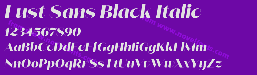 Lust Sans Black ItalicPreview Lust Sans Black ItalicPreview
