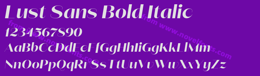 Lust Sans Bold ItalicPreview Lust Sans Bold ItalicPreview