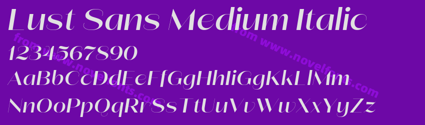 Lust Sans Medium ItalicPreview Lust Sans Medium ItalicPreview