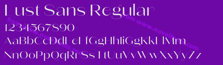Lust Sans RegularPreview Lust Sans RegularPreview