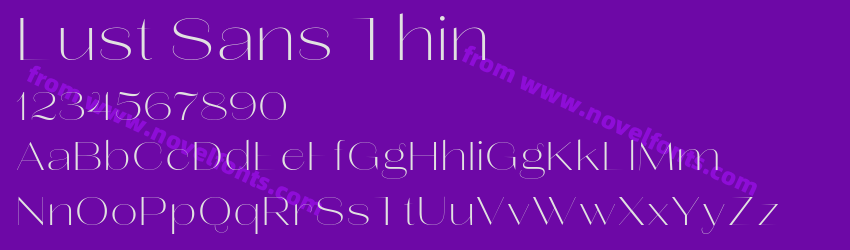 Lust Sans ThinPreview Lust Sans ThinPreview