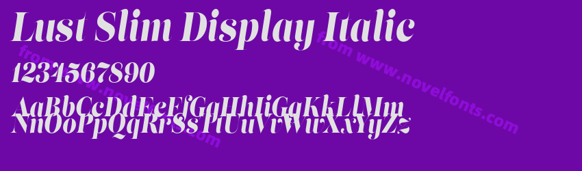 Lust Slim Display ItalicPreview Lust Slim Display ItalicPreview