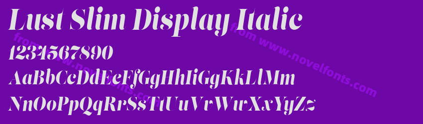 Lust Slim Display ItalicPreview Lust Slim Display ItalicPreview