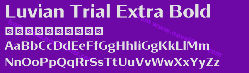 Luvian Trial Extra BoldPreview Luvian Trial Extra BoldPreview